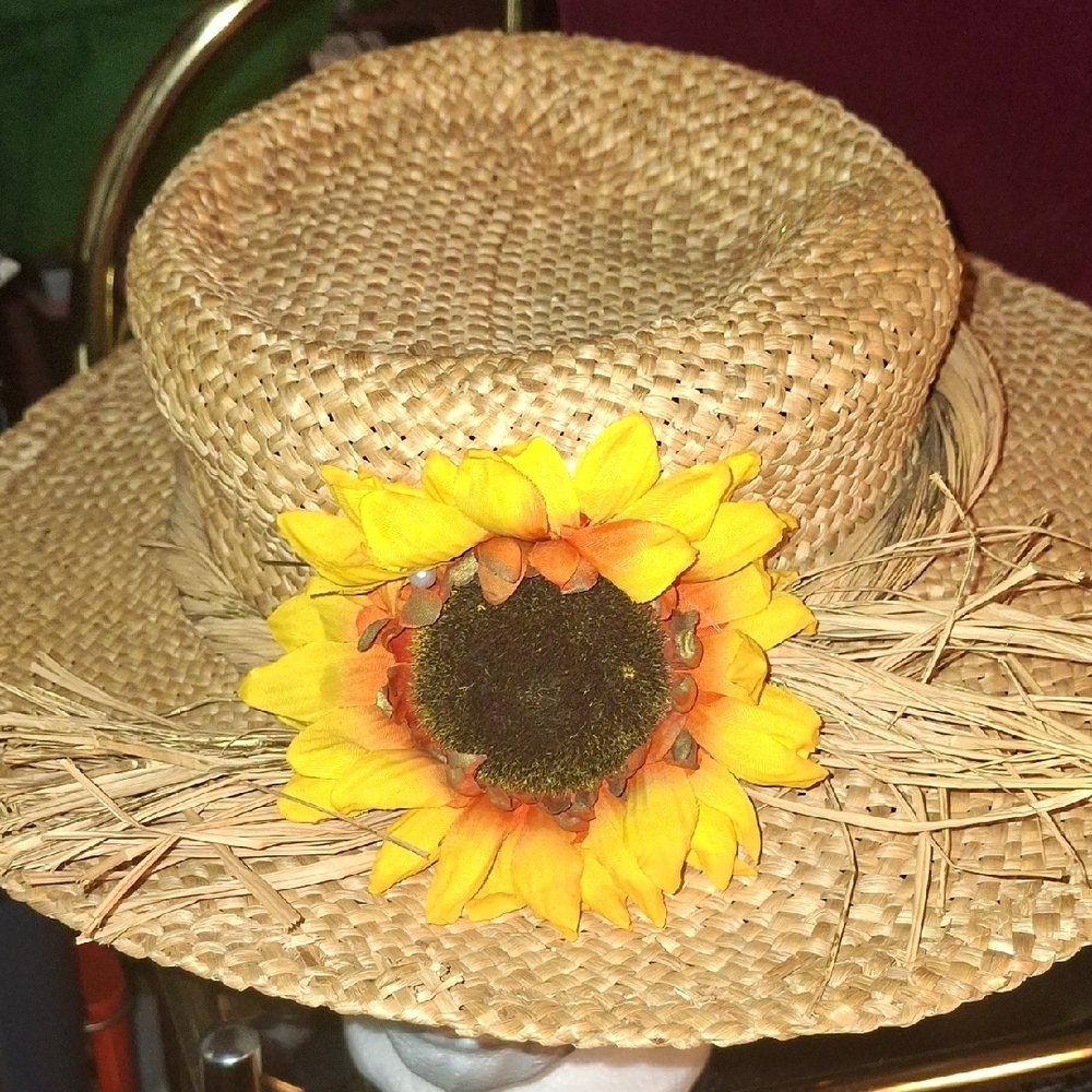 Cappelli Straworld Yellow and Brown Sunflower Hat